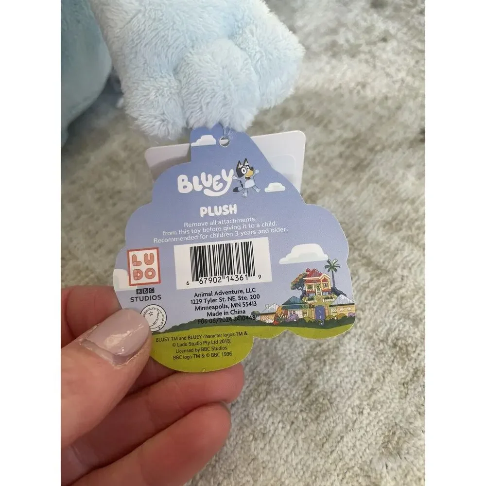 Christmas Bluey Plush Santa Hat NWT 20” Disney‎